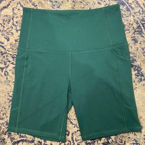 NWOT DSG Performance High Rise Biker Shorts, Green, S